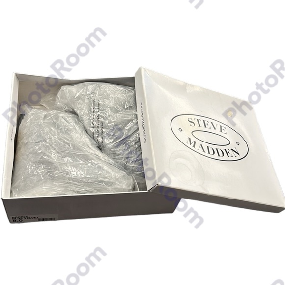 Steve Madden NORRI-V Blue Velvet Over The Knee High Heel Boots - Picture 5 of 5